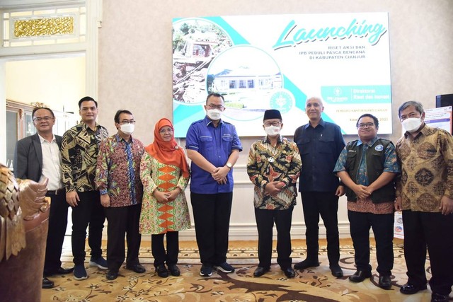 IPB Launching Riset Aksi dan IPB Peduli Pasca Bencana di Kabupaten Cianjur