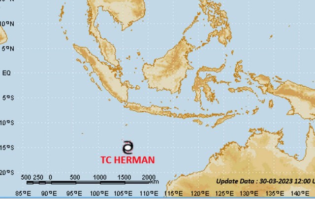 Dampak tak langsung siklon tropis Herman pada Indonesia. Foto: Dok. BMKG