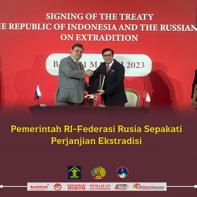 Pemerintah RI-Federasi Rusia Sepakati Perjanjian Ekstradisi