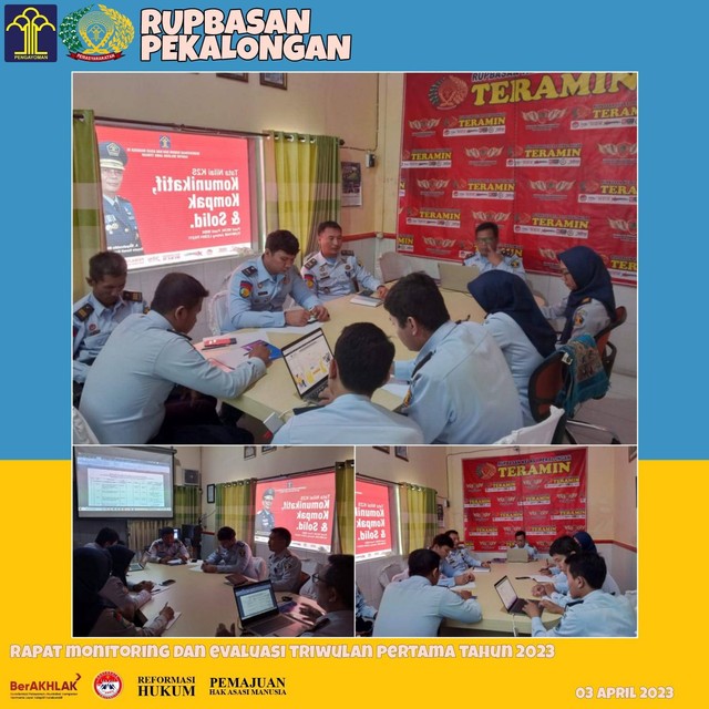 Rapat Rupbasan Pekalongan Adakan Monitoring dan Evaluasi Kinerja Triwulan I