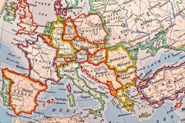 Ilustrasi Peta Benua Eropa. Sumber: Pixabay