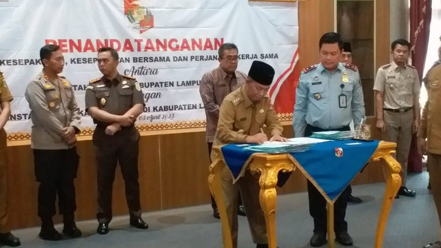 Penandatanganan MPP di Kab. Lampung Utara
