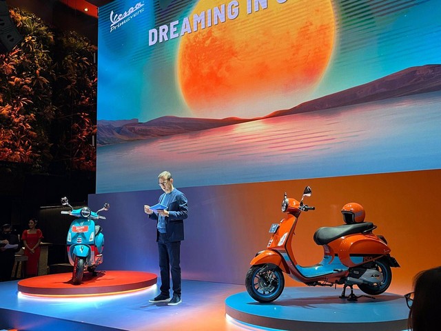 PT Piaggio Indonesia meluncurkan Vespa Primavera Color Vibe Limited Edition di Jakarta (4/4/2023). Foto: Sena Pratama/kumparan