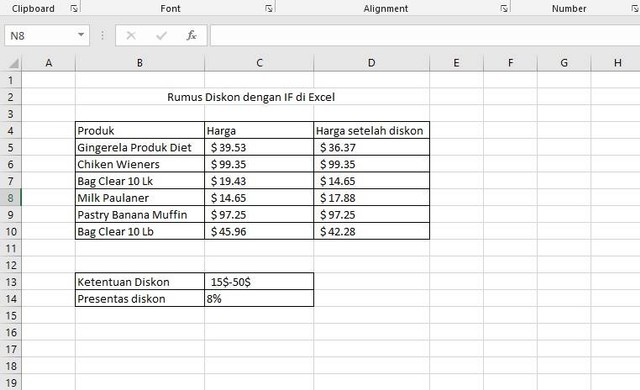 Rumus Diskon Di Excel Dengan IF Dan Contoh Penggunaannya | Kumparan.com