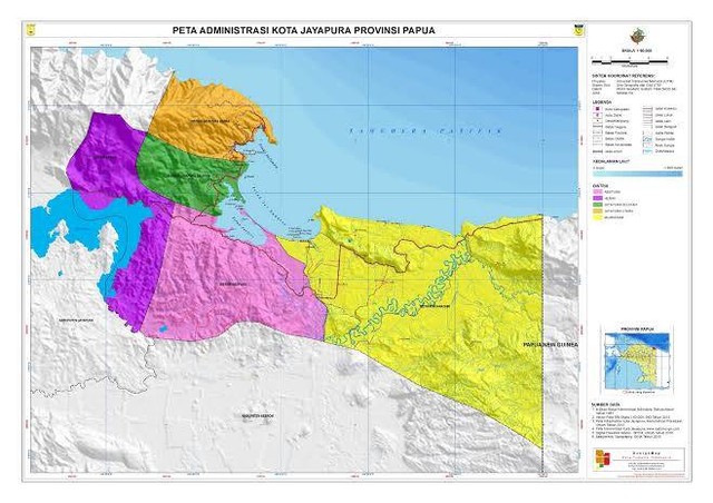 Ilustrasi peta administrasi Kota Jayapura. Sumber: Administrasi Kota Jayapura