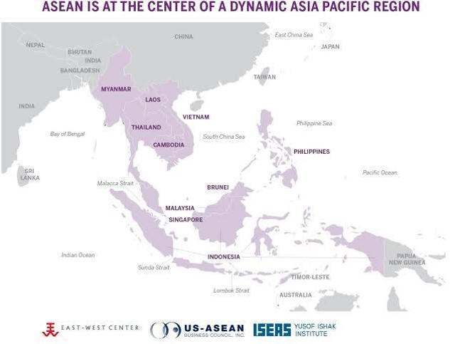 Ilustrasi peta Asia Tenggara. Sumber: US-ASEAN Business Council 