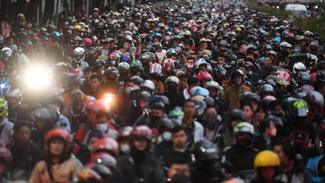 Ilustrasi pemudik. | Foto: Akbar Nugroho Gumay/Antara Foto