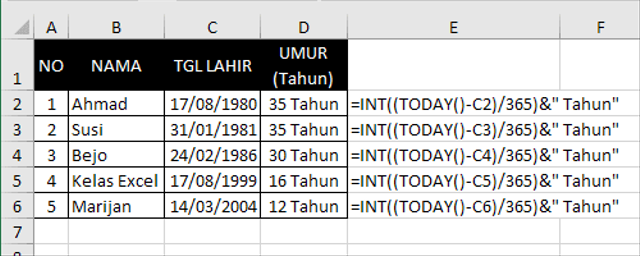 Cara Menghitung Umur Di Excel, Mudah Dan Akurat | Kumparan.com