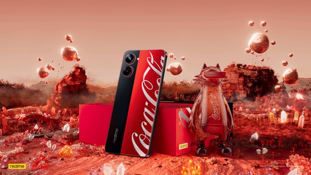 Realme 10 Pro edisi Coca-Cola. Foto: Realme