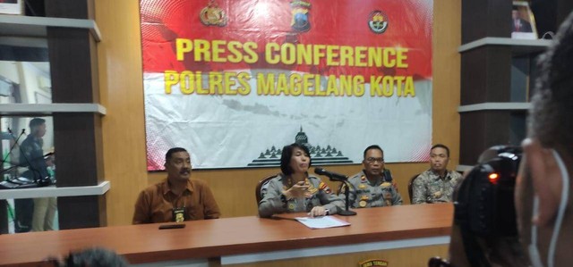 Konferensi Pers terkait pencurian sepeda motor yang dilakukan oleh anak di bawah umur. Foto, Hermanto/Tugu Jogja