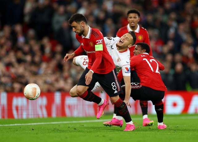 MU vs Sevilla di Liga Europa. Foto: Reuters/Carl Recine