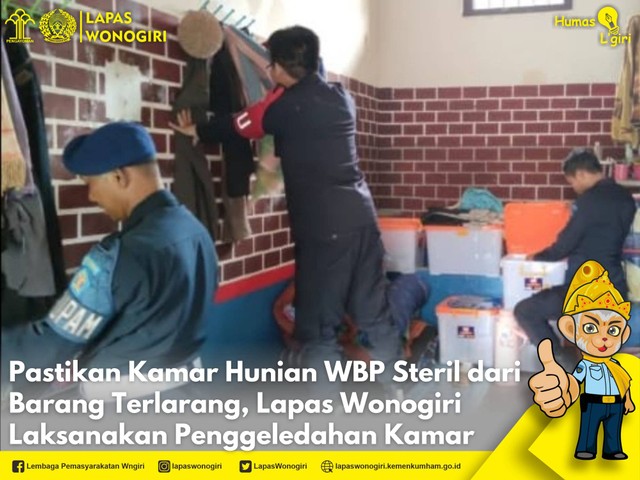 Pastikan Kamar WBP Steril, Lapas Wonogiri Laksanakan Penggeledahan ...