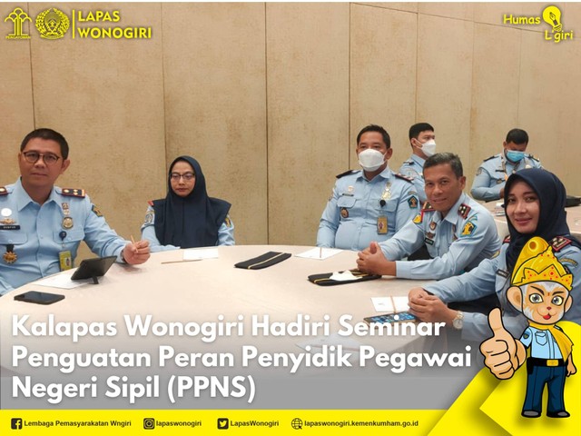 Kalapas Wonogiri, Agustiyar Ekantoro menghadiri kegiatan Seminar Penguatan Peran Penyidik Pegawai Negeri Sipil (Dok. Humas Lapas Wonogiri)