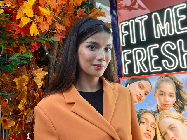 Sabrina Chairunnisa di acara launching Fit Me Fresh Tint di Lippo Mall Puri, Jakarta Barat. Foto: Regina Kunthi Rosary