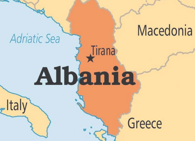 Ilustrasi nama ibu kota Albania. Foto: ms.maps-albania.com