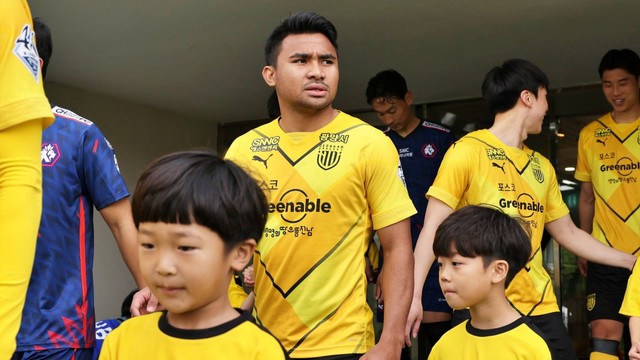 Asnawi Mangkualam saat membela Jeonnam Dragons. Foto: Jeonnam Dragons