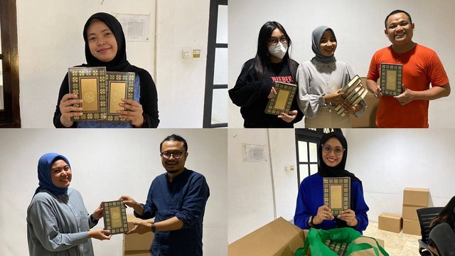 Wakaf Al-Quran kepada karyawan dan keluarga yang membutuhkan. Foto: kumparan