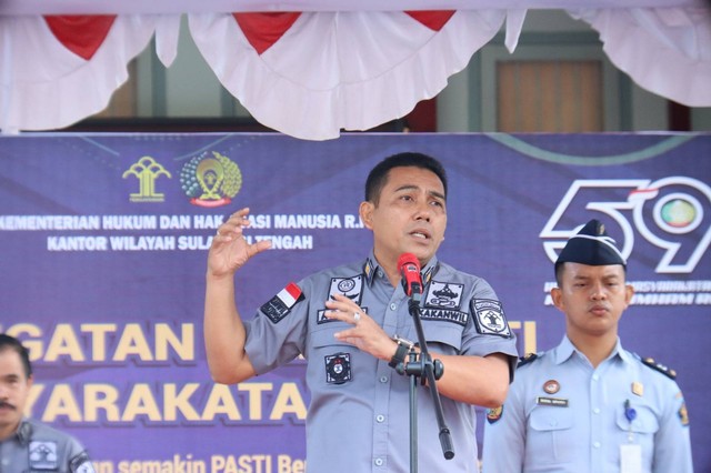 Kakanwil Kemenkumham Sulteng Pimpin Apel Renungan dan Doa Bersama Jajaran Pemasyarakatan Sambut HBP Ke-59 Tahun 2023