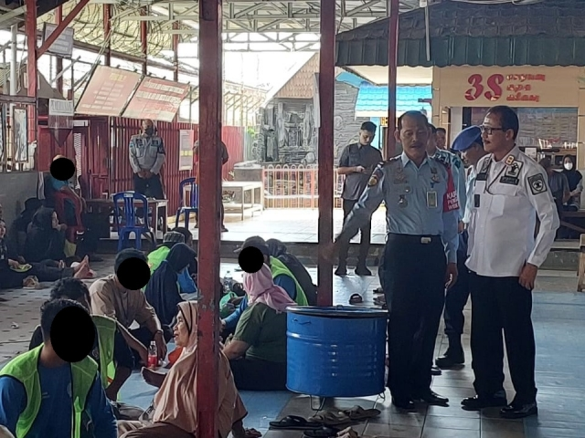 Pasca lebaran Idul Fitri Lapas Banjarmasin masih ramai pengunjung