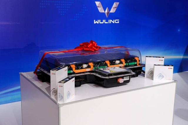 Baterai mobil listrik Wuling Air ev buatan lokal. Foto: dok. Wuling Motors