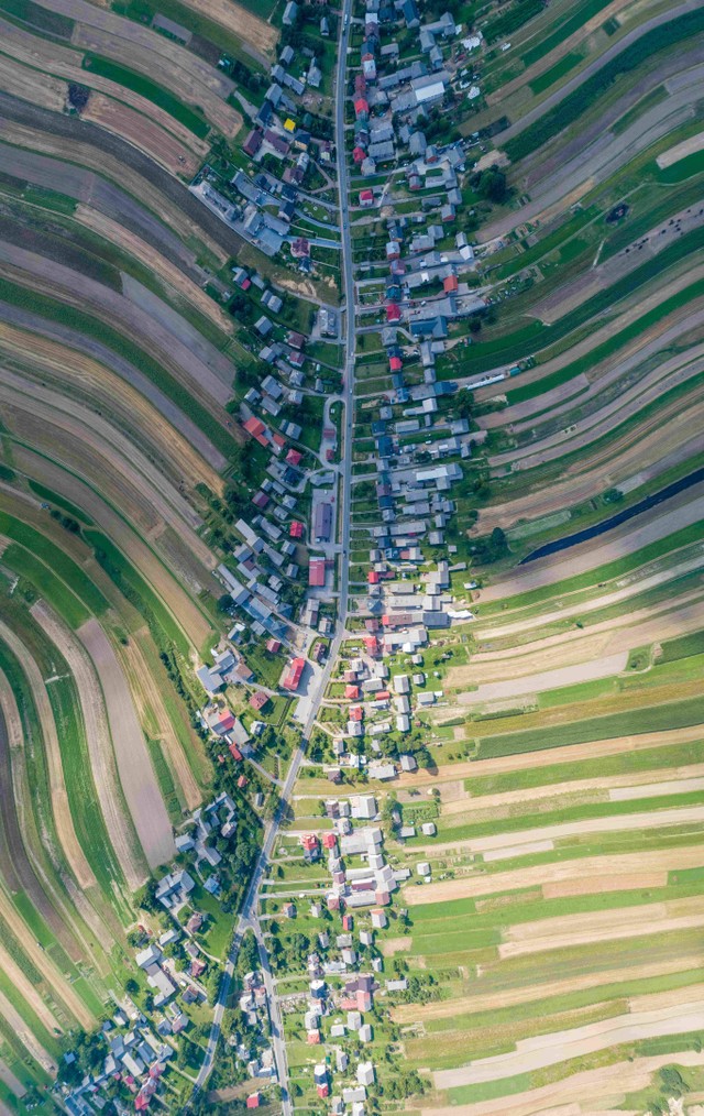 Panorama uniknya Desa Suloszowa di Polandia. Foto: Olivier Uchmanski/Shutterstock