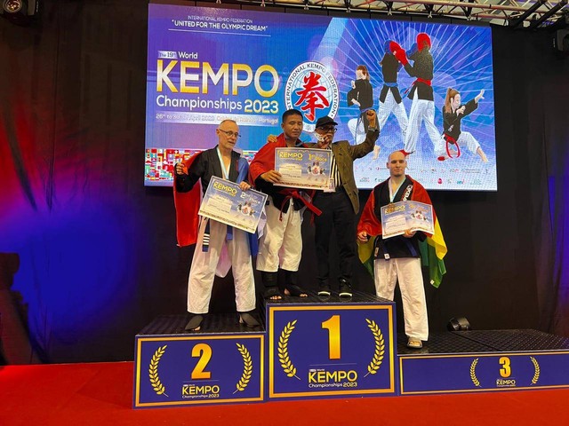 Sertu Dirhamsyah raih juara dunia Kempo di Portugal. Foto: Ist