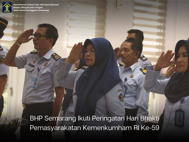BHP Semarang Ikuti Peringatan Hari Bhakti Pemasyarakatan Kemenkumham RI Ke-59