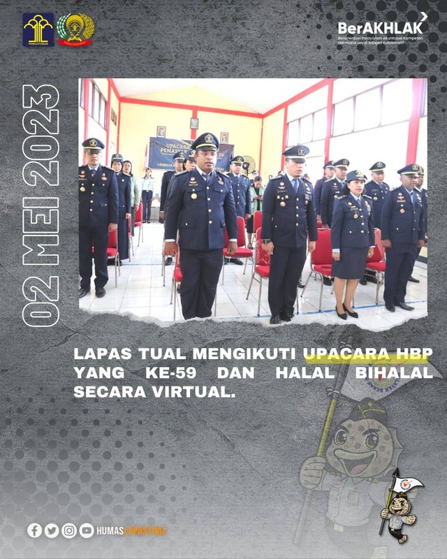 Lapas Tual Mengikuti Upacara HBP Yang Ke-59 Dan Halal Bihalal Secara ...