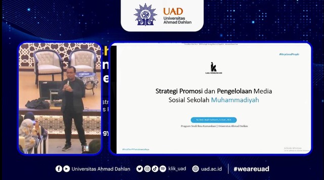 Workshop Strategi Pengembangan Promosi dan Media Sosial (Digital Marketing) bagi Sekolah Muhammadiyah di Universitas Ahmad Dahlan (UAD) (Foto: Sinta Anggraeni)