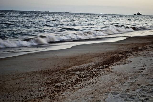 Ilustrasi pantai yang menghitam akibat tercemar limbah minyak (Credit : Pixabay)