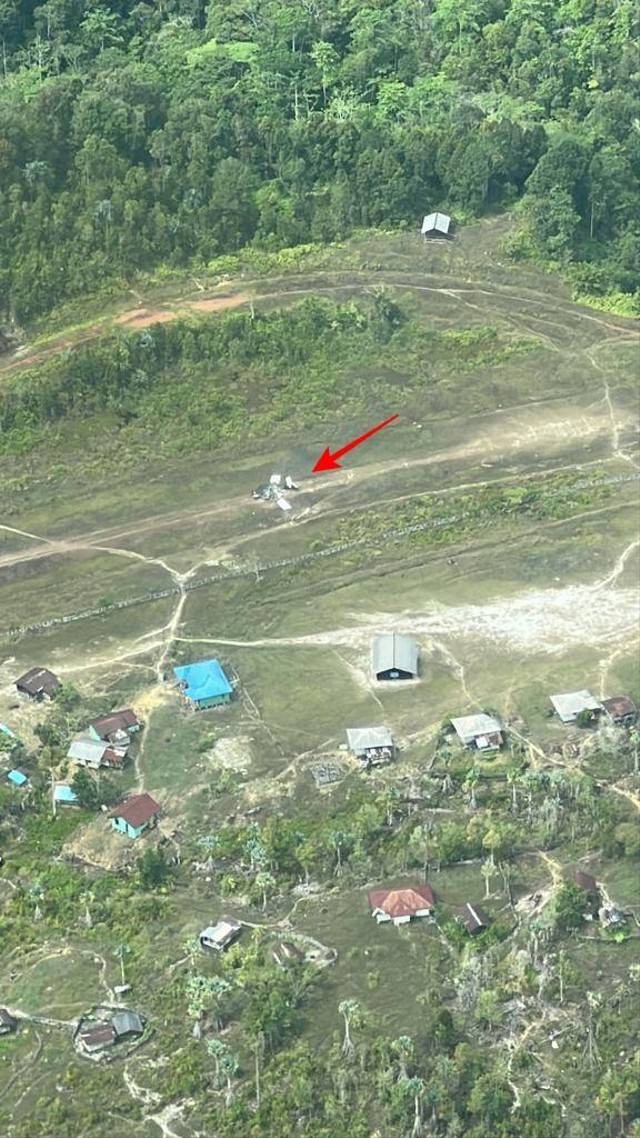 Pesawat Susi Air di Papua yang dibakar KKB. Dok: Istimewa