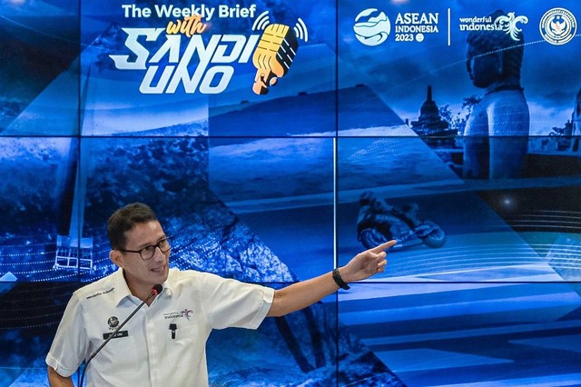 Menparekraf Sandiaga Uno dalam acara Weekly Brief With Sandi Uno, Senin (8/5).  Foto: Dok. Kemenparekraf