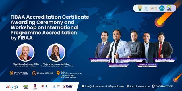 Workshop Akreditasi Internasional di UIN Sunan Kalijaga, FIBAA Serahkan Sertifikat Akreditasi Internasional. (Sumber: Humas UIN Sunan Kalijaga)