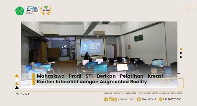 Mahasiswa Prodi STI Berikan Pelatihan Kreasi Konten Interaktif dengan AR