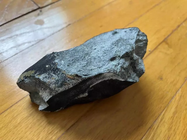 Sebuah batu yang diduga kuat batu meteor menghantam sebuah rumah di New Jersey, AS. Foto: Hopewell Township Police Department