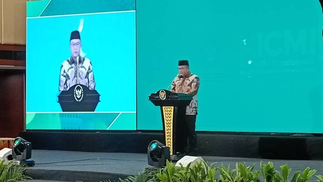 Ketua ICMI Arif Satria dalam acara Halal Bihalal ICMI dan Silaturhami Tokoh Bangsa di Hotel Borobudur, Jakarta, Jumat (12/5). Foto: Zamachsyari/kumparan