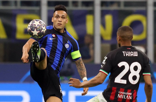 Pertandingan Liga Champions 2022/23 antara Inter Milan vs AC Milan, Rabu (17/5) dini hari WIB. Foto: Claudia Greco/Reuters