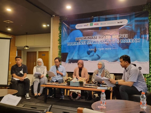 SETARA Institute bersama International NGO Forum on Indonesian Development (INFID) merilis survei tolelansi remaja. Dok Istimewa