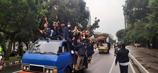 Aksi demonstrasi mahasiswa di Jakarta. Foto: dokumentasi pribadi