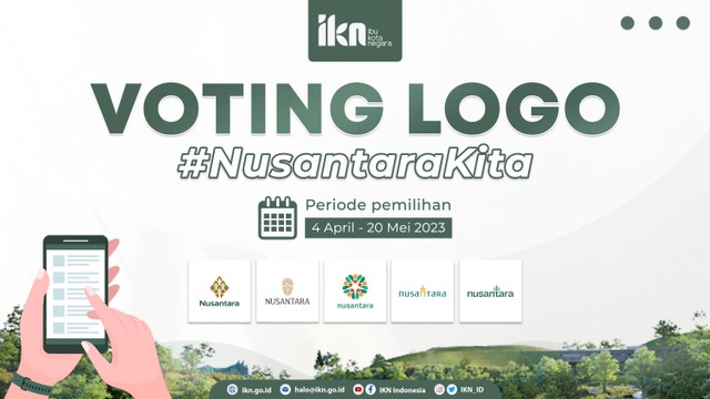 5 logo IKN Nusantara yang divoting masyarakat untuk menjadi logo IKN. Foto: Otorita Ibu Kota Nusantara (OIKN)