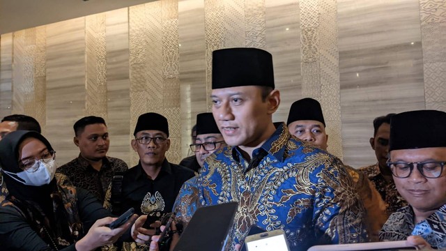 Ketum Partai Demokrat Agus Harimurti Yudhoyono (AHY) di Hotel Bidakara, Jakarta Selatan, Kamis (18/5/2023). Foto: Jonathan Devin/kumparan