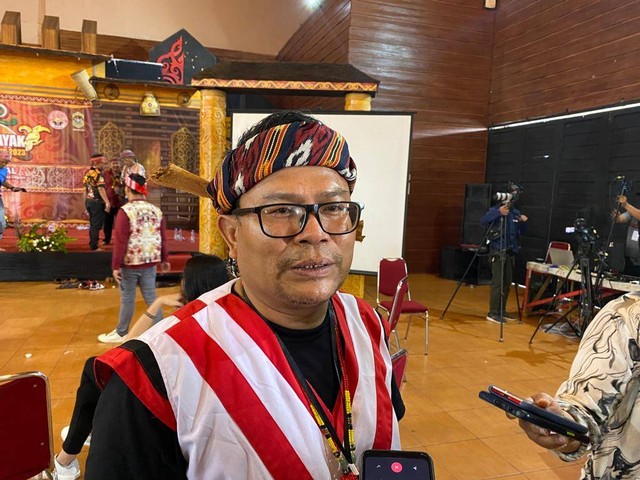 Ketua Panitia Pekan Gawai Dayak ke-37, Yohanes S Laon. Foto: Lydia Salsabila/Hi!Pontianak
