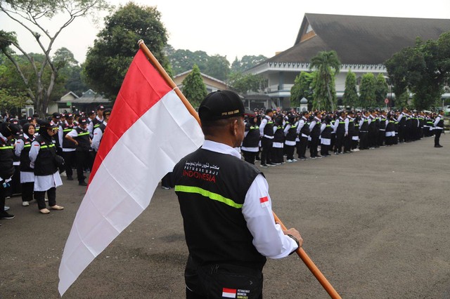 Sebanyak 489 Petugas Penyelenggara Ibadah Haji (PPIH) Arab Saudi diberangkatkan hari ini, Sabtu (20/5/2023).  Foto: Dok. Kementerian Agama 