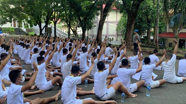 Suasana seleksi calon anggota Polri yang digelar Polda Sulawesi Utara.