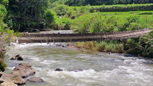 Tim SAR Gabungan melakukan pencarian balita Zheina (3) korban jembatan gantung putus di Kecamatan Rindingallo, Toraja Utara, Minggu (21/5/2023). Foto: Dok. Istimewa