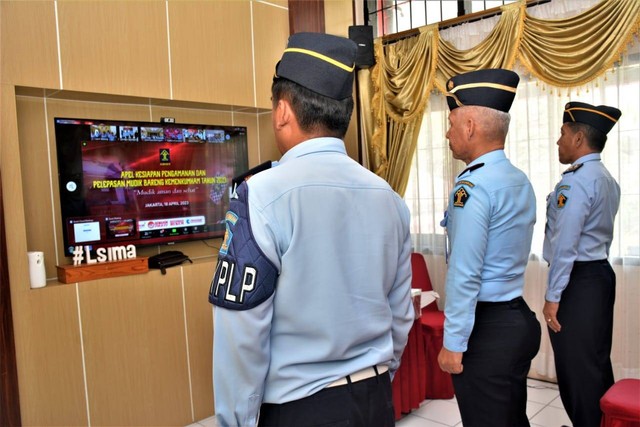 Lapas Kelas I Malang Ikuti Apel Mudik 2023 Kemenkumham via Zoom Meeting (sumber:lapasmalang)