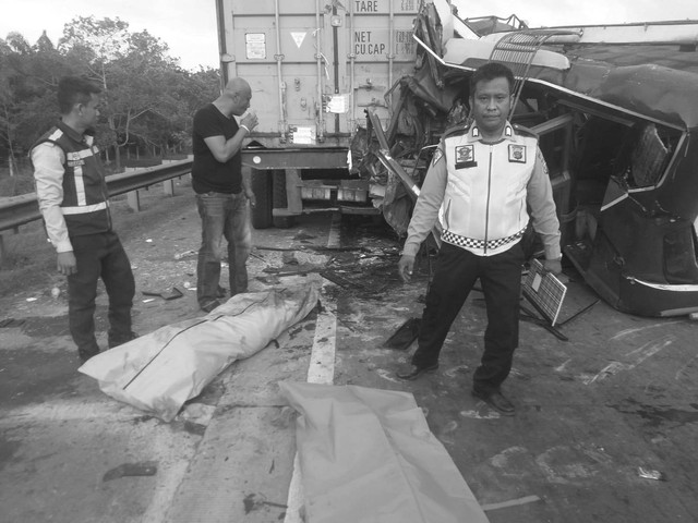 Kecelakaan di Tol Medan-Tebing Tinggi. Dok: Ist.