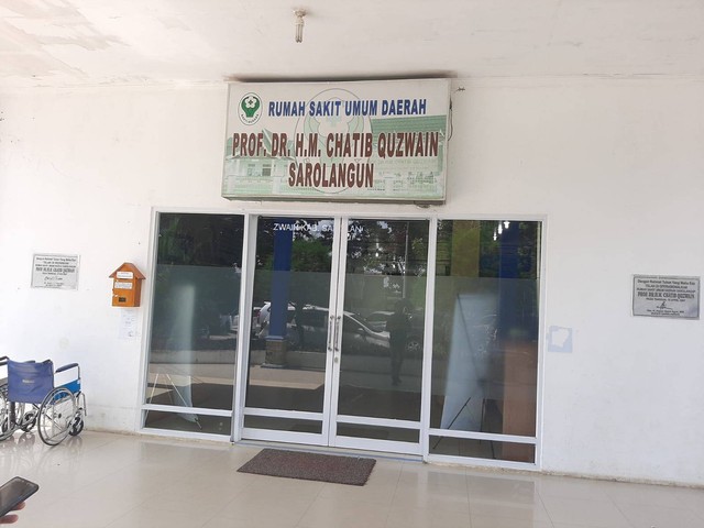 Ruangan Dokter spesialis di Rumah Sakit Umum Daerah (RSUD) Prof DR. H.M.Chatib Quzwain Sarolangun, Jambi mogok kerja. Foto: Dok. Istimewa