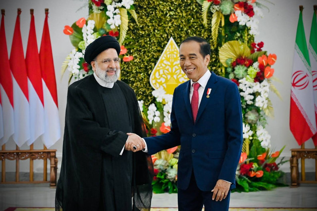 Presiden Joko Widodo menerima kunjungan Presiden Iran Ebrahim Raeisi di Istana Bogor, Jawa Barat, Selasa (23/5/2023). Foto: Biro Pers Sekretariat Presiden