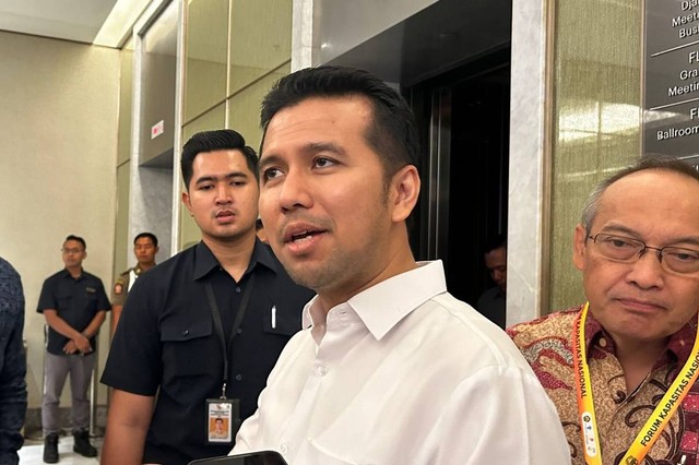 Sambutan Wakil Gubernur Jawa Timur, Emil Dardak, pada Forum Kapnas Surabaya di Westin Hotel, Selasa (23/5/2023). Foto: Nabil Jahja/kumparan